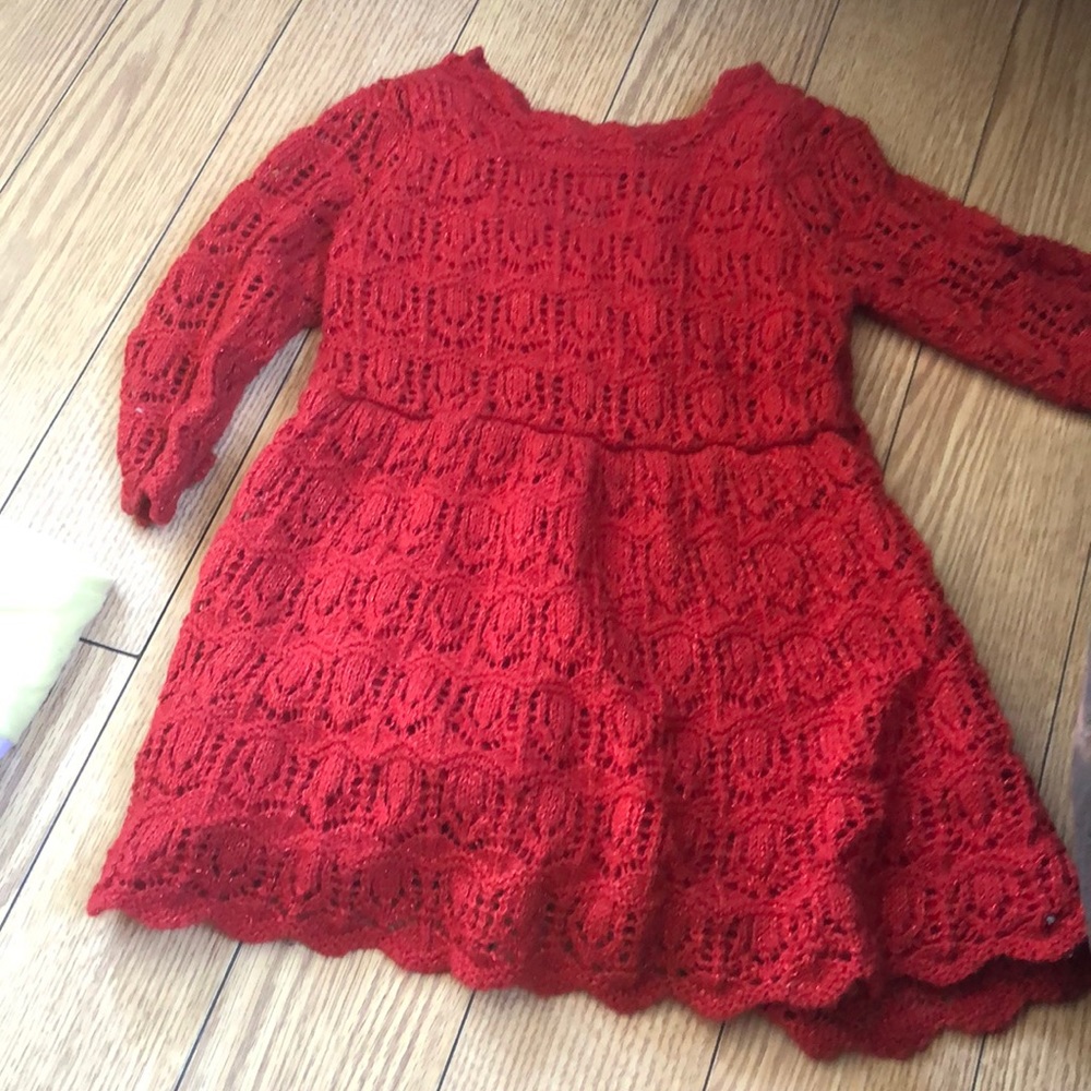 Girls red dress 2T